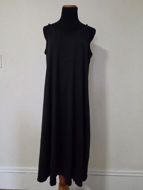 🆕️ Classic Black Sleeveless Maxi Summer Jersey Dress